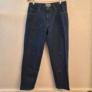 L.L. Bean Men's Jeans Relaxed Fit 35x29 Thick Heavy Duty Durable Denim Comfy